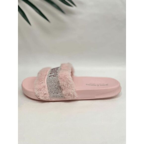 Juicy Couture Women's Blush Steady Faux Fur Slide Sandals - Blush 10M - Picture 3 of 8